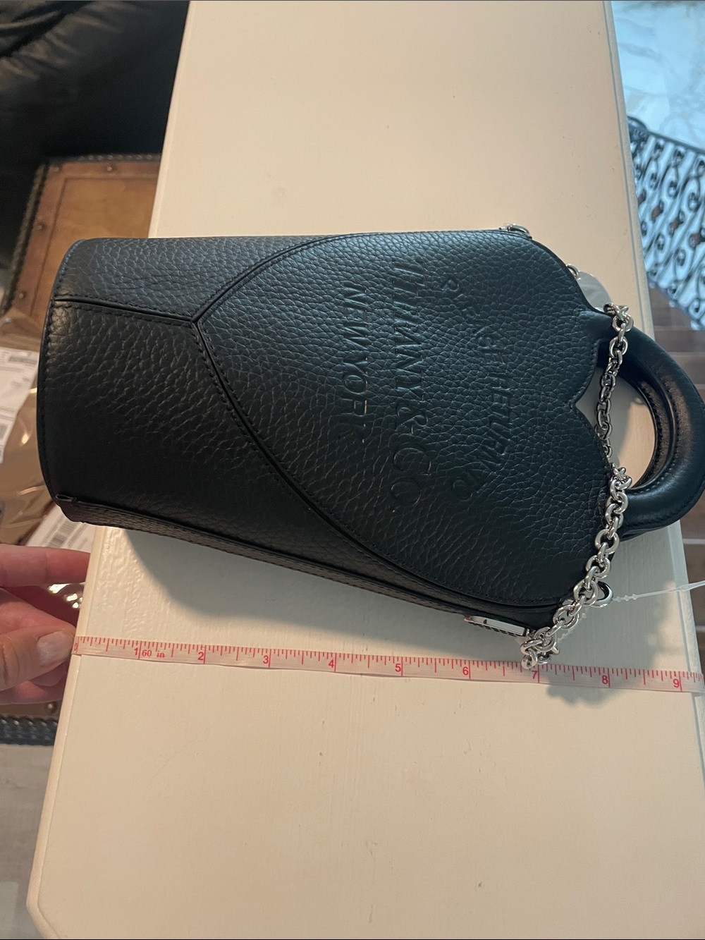 Tiffany & Co. Black Heart Crossbody Bag with Chain - Picture 9 of 10